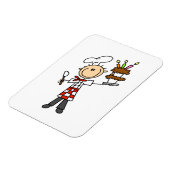 Magnet Flexible Chef avec gâteau d'anniversaire (Côté Gauche)