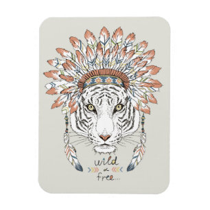 Magnet Flexible Chef indien indigène de tigre