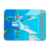 Magnet Flexible Chefchaouen Maroc Voyage (Horizontal)