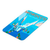 Magnet Flexible Chefchaouen Maroc Voyage (Côté Gauche)