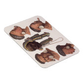 Magnet Flexible Chefs des Indiens Botocudos (gravure couleur) (Côté Droit)