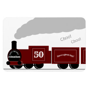 Magnet Flexible Chemin de fer à vapeur d'anniversaire personnalisé