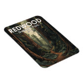 Magnet Flexible Chemin d'illustration du parc national Redwood Vin (Côté Droit)