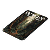 Magnet Flexible Chemin d'illustration du parc national Redwood Vin (Côté Gauche)