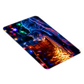 Magnet Flexible Cheminée confortable chat mignon Joyeux Noël (Côté Droit)