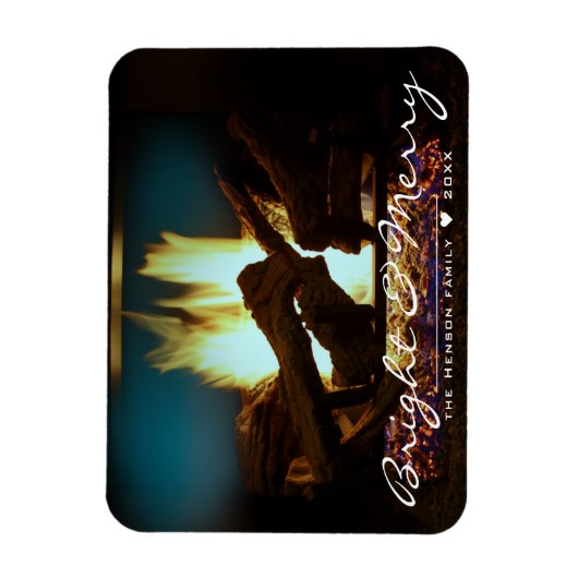 Magnet Flexible Cheminée Rustique Feu Bois Confortable Vacances Ch (Vertical)