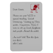 Magnet Flexible Cher Père Noël répand Healing Social Distancing Id (Vertical)