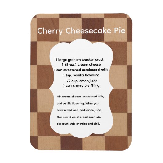 Magnet Flexible Cherry Cheesecake Recipe (Vertical)