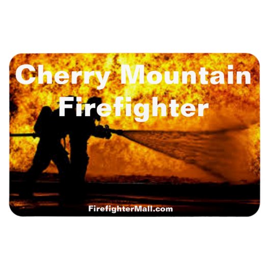 Magnet Flexible Cherry Mountain Firefighter Flames aimant flexible (Horizontal)