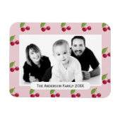 Magnet Flexible Cherry Pattern Pink Custom Photo Personalised (Horizontal)