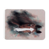 Magnet Flexible Chestnut Quarter Cheval tête (Horizontal)