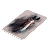 Magnet Flexible Chestnut Quarter Cheval tête (Côté Gauche)