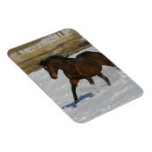 Magnet Flexible Cheval à gorge profonde courant dans la neige (Côté Droit)