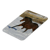 Magnet Flexible Cheval à gorge profonde courant dans la neige (Côté Gauche)