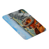 Magnet Flexible Cheval à sadel par Crazy Woman Mountains Montana (Côté Droit)