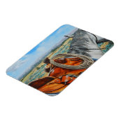 Magnet Flexible Cheval à sadel par Crazy Woman Mountains Montana (Côté Gauche)