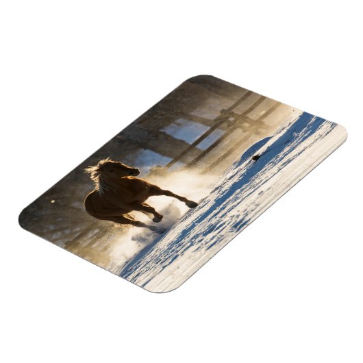 Magnet Flexible Cheval à travers la neige (Côté Gauche)