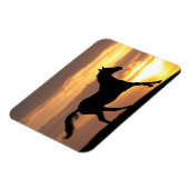 Magnet Flexible Cheval Au Coucher Du Soleil (Côté Gauche)