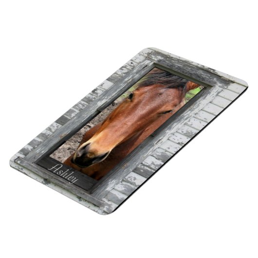 Magnet Flexible Cheval avec nom (Côté Gauche)