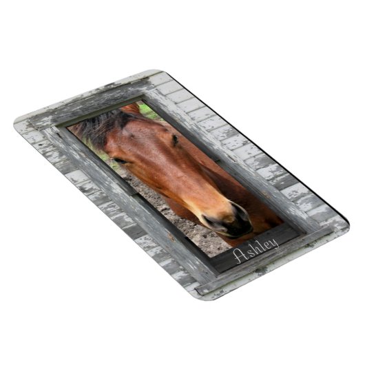 Magnet Flexible Cheval avec nom (Côté Droit)