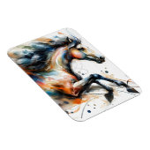 Magnet Flexible Cheval courant à l'aquarelle abstraite (Côté Droit)