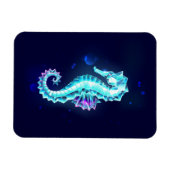 Magnet Flexible Cheval de mer de glace cristal sur Arrière - plan  (Horizontal)