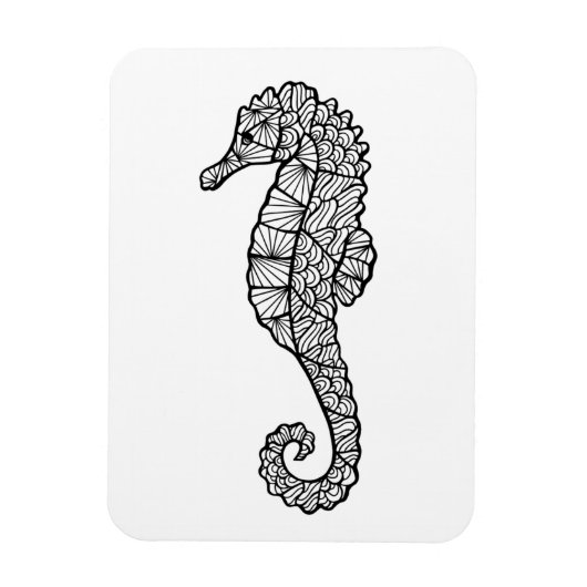 Magnet Flexible Cheval de mer inspiré (Vertical)