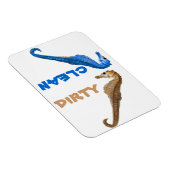 Magnet Flexible Cheval de mer sale ou propre (Côté Droit)