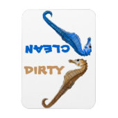 Magnet Flexible Cheval de mer sale ou propre (Vertical)