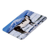 Magnet Flexible Cheval de peinture debout dans la neige (Côté Gauche)