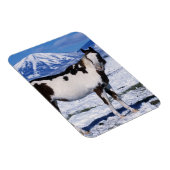 Magnet Flexible Cheval de peinture debout dans la neige (Côté Droit)