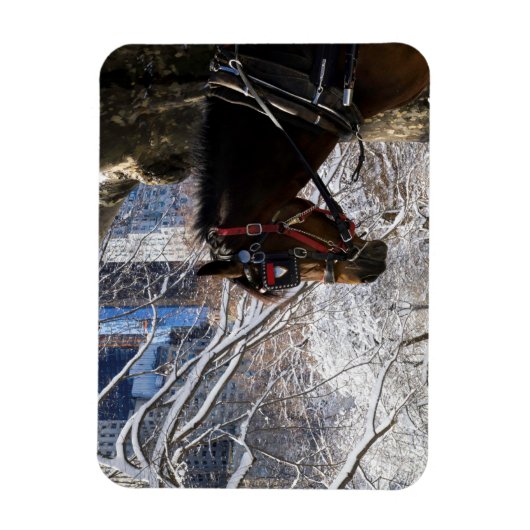 Magnet Flexible Cheval de transport d'hiver (Vertical)