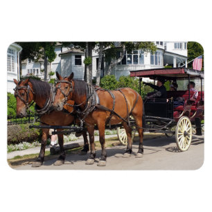 Magnet Flexible Cheval et transport sur l'île Mackinac MI