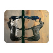 Magnet Flexible Cheval Gris Et Groom OTTB Aimant Flexible (Horizontal)