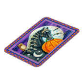 MAGNET FLEXIBLE CHEVAL MAGIQUE NOIR, OWL, JACK-O'-LANTERN & SKULLS (Côté Gauche)