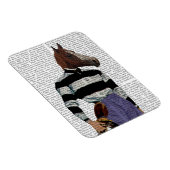Magnet Flexible Cheval Racing Jockey Portrait (Côté Droit)
