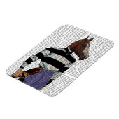 Magnet Flexible Cheval Racing Jockey Portrait (Côté Gauche)