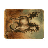 Magnet Flexible Cheval sauvage et couleurs chaudes (Horizontal)