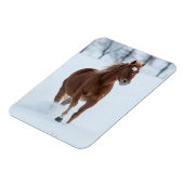 Magnet Flexible Cheval seul courant dans la neige (Côté Gauche)
