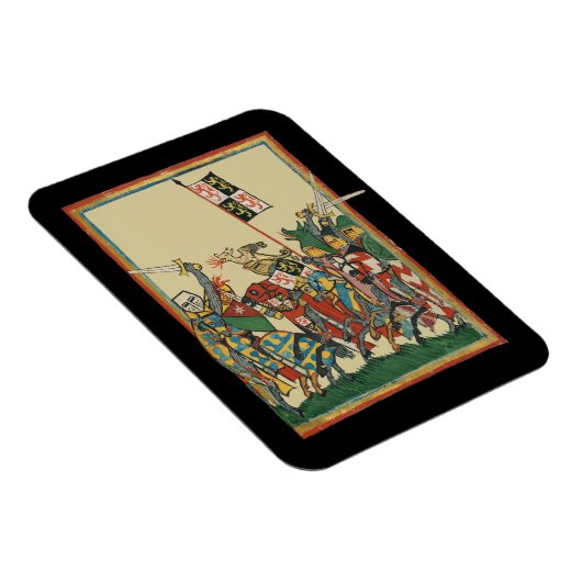 Magnet Flexible Chevalier Chargement, Manesse de Codex du XIVe siè (Côté Droit)