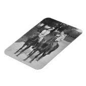 Magnet Flexible Chevaux à cheval en couple (Côté Gauche)