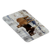 Magnet Flexible Chevaux de peinture dans la neige (Côté Droit)