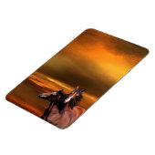 Magnet Flexible Chevaux du coucher du soleil (Côté Gauche)