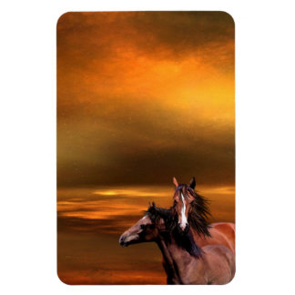 Magnet Flexible Chevaux du coucher du soleil