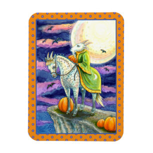 MAGNET FLEXIBLE CHÈVE-DÉMON, IMAGINAIRE À BOUTEILLE HALLOWEEN SÛR