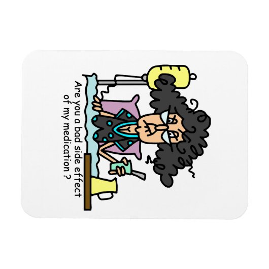 Magnet Flexible Cheveux foncés d'effet secondaire de médicament (Horizontal)