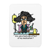 Magnet Flexible Cheveux foncés d'effet secondaire de médicament (Vertical)