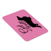Magnet Flexible Cheveux longs Dachshund - Silhouette 1 (Côté Droit)