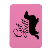 Magnet Flexible Cheveux longs Dachshund - Silhouette 1 (Vertical)