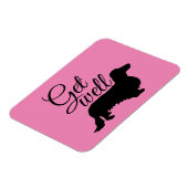 Magnet Flexible Cheveux longs Dachshund - Silhouette 1 (Côté Gauche)